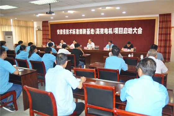 徽省技術(shù)標(biāo)準(zhǔn)創(chuàng)新基地（高效電機）項目啟動大會在皖南電機股份公司隆重召開